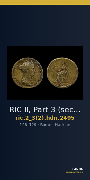 RIC II, Part 3 (second edition) Hadrian 2495 — CANOA