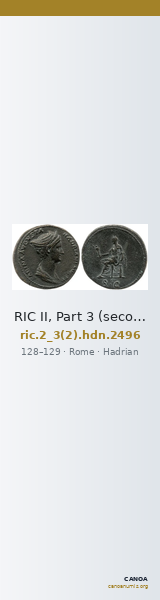 RIC II, Part 3 (second edition) Hadrian 2496 — CANOA
