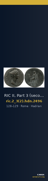 RIC II, Part 3 (second edition) Hadrian 2496 — CANOA