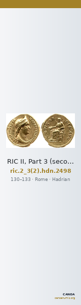 RIC II, Part 3 (second edition) Hadrian 2498 — CANOA