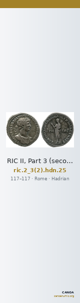 RIC II, Part 3 (second edition) Hadrian 25 — CANOA