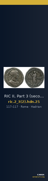 RIC II, Part 3 (second edition) Hadrian 25 — CANOA