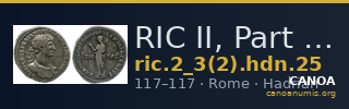 RIC II, Part 3 (second edition) Hadrian 25 — CANOA