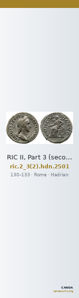 RIC II, Part 3 (second edition) Hadrian 2501 — CANOA