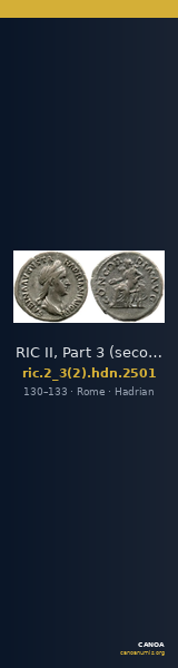 RIC II, Part 3 (second edition) Hadrian 2501 — CANOA