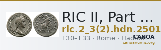 RIC II, Part 3 (second edition) Hadrian 2501 — CANOA