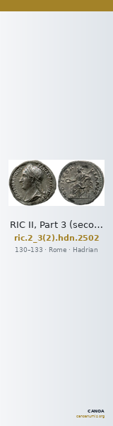 RIC II, Part 3 (second edition) Hadrian 2502 — CANOA