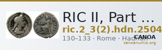 RIC II, Part 3 (second edition) Hadrian 2504 — CANOA