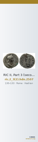 RIC II, Part 3 (second edition) Hadrian 2507 — CANOA