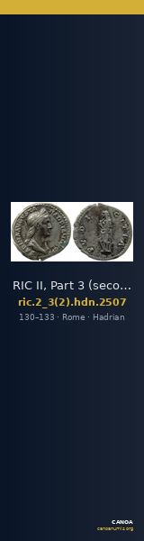RIC II, Part 3 (second edition) Hadrian 2507 — CANOA