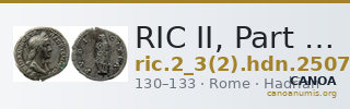RIC II, Part 3 (second edition) Hadrian 2507 — CANOA