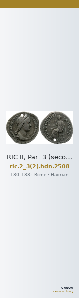 RIC II, Part 3 (second edition) Hadrian 2508 — CANOA