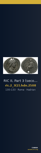 RIC II, Part 3 (second edition) Hadrian 2508 — CANOA