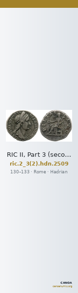 RIC II, Part 3 (second edition) Hadrian 2509 — CANOA