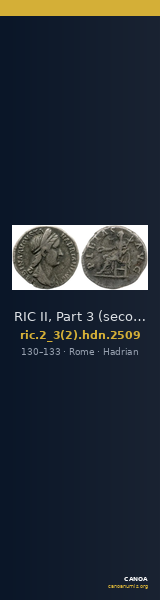 RIC II, Part 3 (second edition) Hadrian 2509 — CANOA