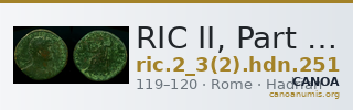 RIC II, Part 3 (second edition) Hadrian 251 — CANOA