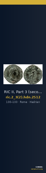 RIC II, Part 3 (second edition) Hadrian 2512 — CANOA