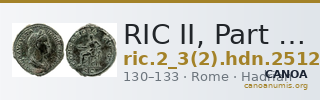 RIC II, Part 3 (second edition) Hadrian 2512 — CANOA