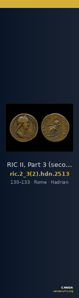 RIC II, Part 3 (second edition) Hadrian 2513 — CANOA