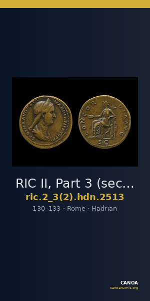 RIC II, Part 3 (second edition) Hadrian 2513 — CANOA