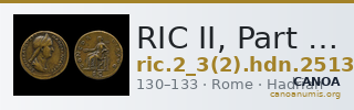 RIC II, Part 3 (second edition) Hadrian 2513 — CANOA