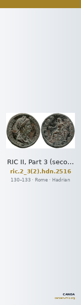 RIC II, Part 3 (second edition) Hadrian 2516 — CANOA