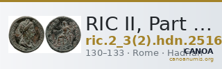 RIC II, Part 3 (second edition) Hadrian 2516 — CANOA