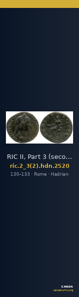 RIC II, Part 3 (second edition) Hadrian 2520 — CANOA
