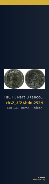 RIC II, Part 3 (second edition) Hadrian 2524 — CANOA