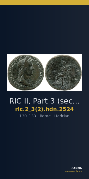 RIC II, Part 3 (second edition) Hadrian 2524 — CANOA