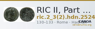 RIC II, Part 3 (second edition) Hadrian 2524 — CANOA