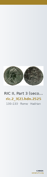 RIC II, Part 3 (second edition) Hadrian 2525 — CANOA