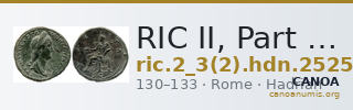 RIC II, Part 3 (second edition) Hadrian 2525 — CANOA