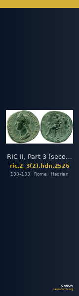 RIC II, Part 3 (second edition) Hadrian 2526 — CANOA