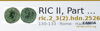 RIC II, Part 3 (second edition) Hadrian 2526 — CANOA