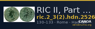 RIC II, Part 3 (second edition) Hadrian 2526 — CANOA