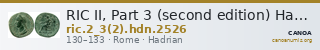 RIC II, Part 3 (second edition) Hadrian 2526 — CANOA
