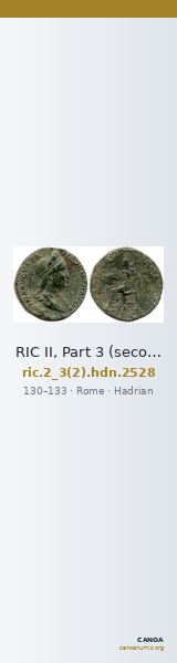 RIC II, Part 3 (second edition) Hadrian 2528 — CANOA