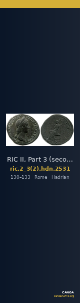 RIC II, Part 3 (second edition) Hadrian 2531 — CANOA