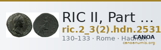 RIC II, Part 3 (second edition) Hadrian 2531 — CANOA