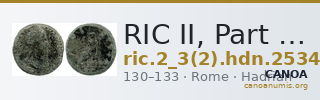 RIC II, Part 3 (second edition) Hadrian 2534 — CANOA