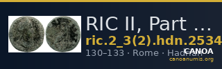 RIC II, Part 3 (second edition) Hadrian 2534 — CANOA