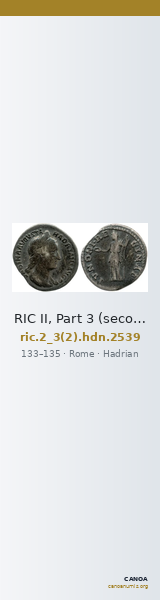 RIC II, Part 3 (second edition) Hadrian 2539 — CANOA