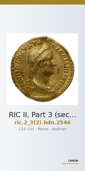 RIC II, Part 3 (second edition) Hadrian 2544 — CANOA