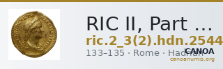 RIC II, Part 3 (second edition) Hadrian 2544 — CANOA