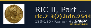 RIC II, Part 3 (second edition) Hadrian 2544 — CANOA