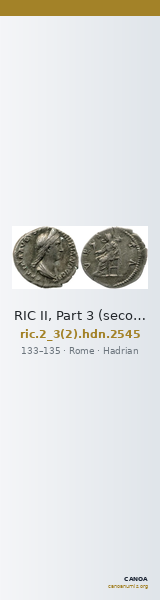 RIC II, Part 3 (second edition) Hadrian 2545 — CANOA