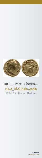 RIC II, Part 3 (second edition) Hadrian 2546 — CANOA