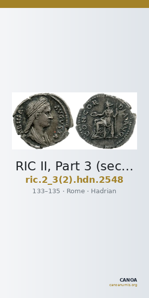 RIC II, Part 3 (second edition) Hadrian 2548 — CANOA