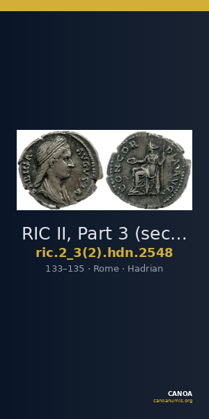 RIC II, Part 3 (second edition) Hadrian 2548 — CANOA